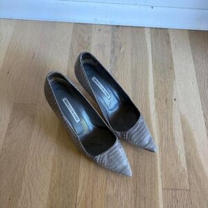 Manolo Blahnik Python Animal Print Pumps heels